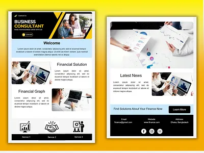 Mailchimp Business Consultation Email Template Design canva consultation template digital marketing email template mailchimp