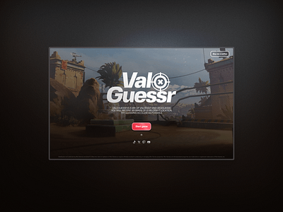 ValoGuessr · Website Redesign game game ui geoguessr redesign ui valorant website