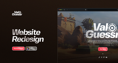 ValoGuessr · Website Redesign game game ui geoguessr redesign ui valorant website