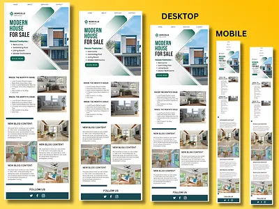 Klaviyo Real Estate Email Template Design adobe photoshop canva klaviyo