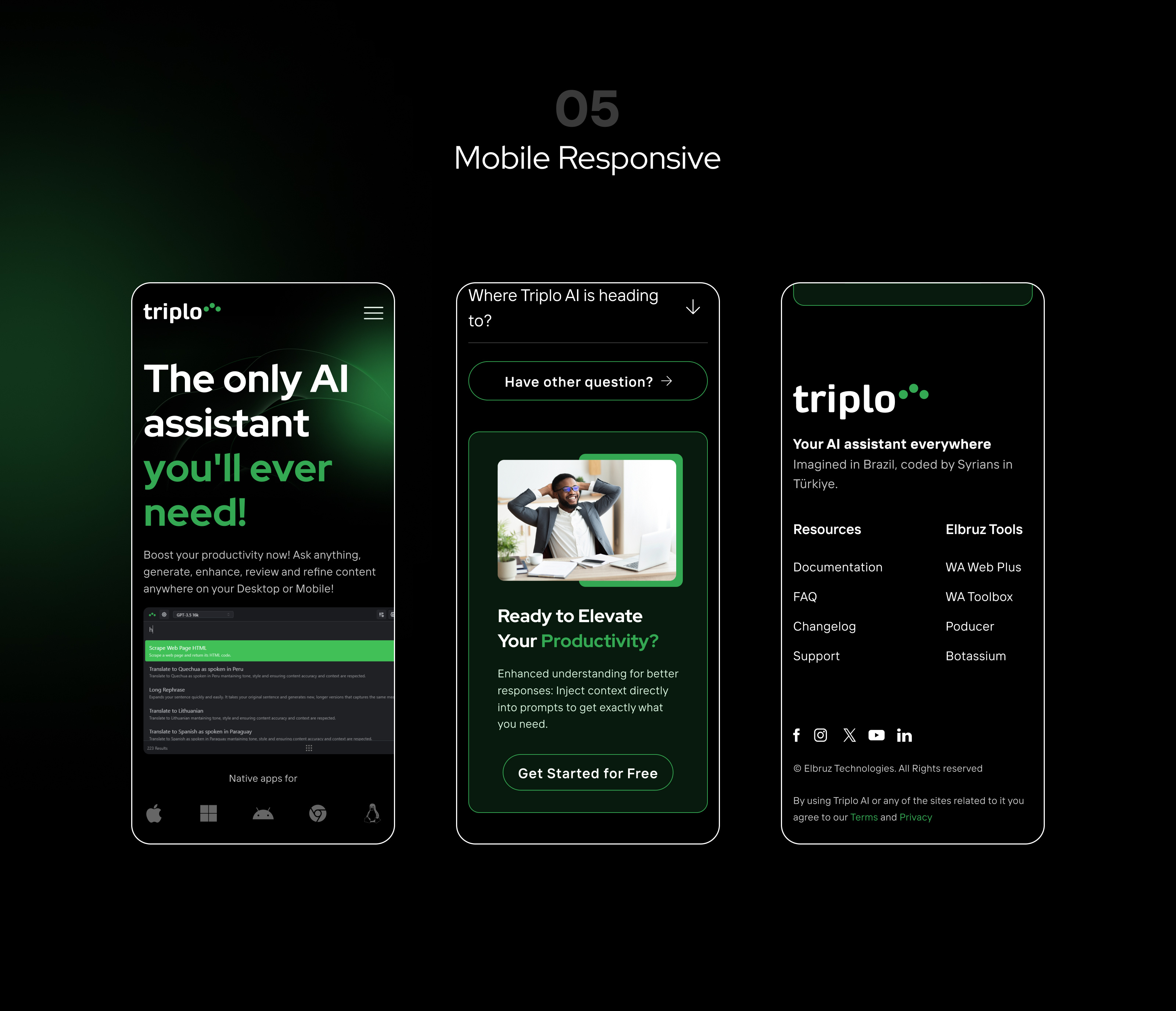 Responsive Mobile Design | AI Tool Website ai assistant web interface ai tool ui design ai website design custom web typography digital interface design functional web aesthetics high tech website design innovative web design interactive ui design mobile friendly design responsive web design tech web design trends ui ux design user experience design ux ux design for tech startups web design best practices website color theory website design for ai services