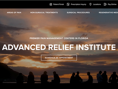 Advanced Relief Institute Website Design aesthetics cohesive coloring design exciting fun innovation management medical pain thoughtful video web