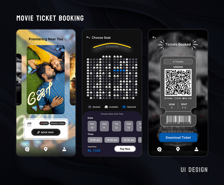 Movie Ticket Booking - UI Design by Deegshika on Dribbble