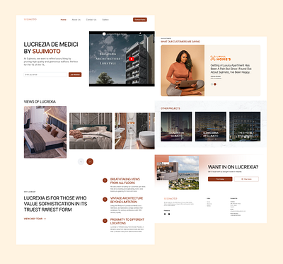 Lucrexia By Sujimoto - Real Estate Landing Page design landing page landing page inspiration luxury home real estate real estate inspiration ui web design