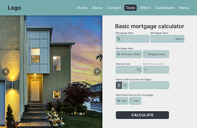 Mortgage Calculator - Day 4 Of Daily UI Challenge dailyui graphic design ui