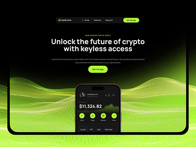 CryptoCove - Landing page UI Animation animation digitalassets illustration animation motion design ui animation