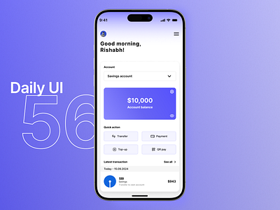 Account view UI design design product design ui ux