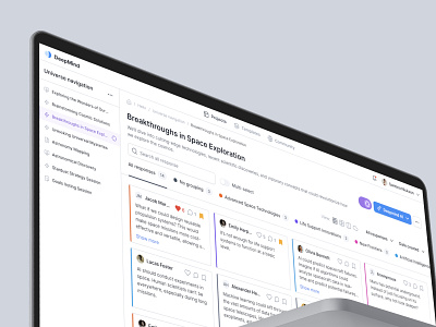DeepMind - Brainstorming app dashboard design desktop saas ui ux web web app