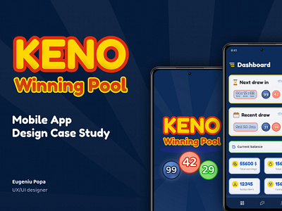 Keno Winning Pool - Mobile App Design Case Study case study dashboard figma mobile app mobile design mockup responsive design ui ui design uidesign