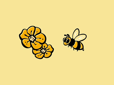 Hand-drawn Flowers & Honeybee icons art bee flat flower flowers hand draw honey honeybee icon icon design icon set icondesign icons iconset illustration illustrator ui vector vector art vector illustration