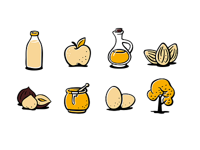 Hand-draw icon set apple art egg flat hand draw handdraw honey icon design icon set icondesign iconset illustration illustrator milk oil ui vector vector art vector illustration