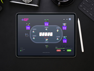 Gotham Poker - Casino Interface animation app betting branding casino design gambling gaming graphic design illustration logo motion graphics poker typography ui ux vector