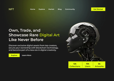NFT Hero Section hero section nft ui uiux ux web design