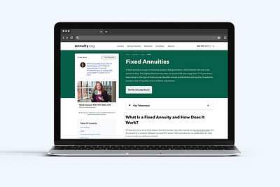 Annuity.org Template Redesign ui ux web design