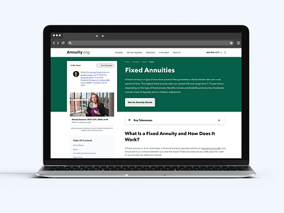 Annuity.org Template Redesign ui ux web design