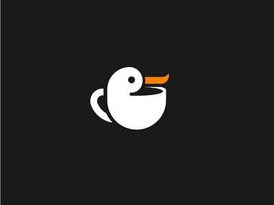 QuackCup clever coffee cup duck fusin logo minimal simple