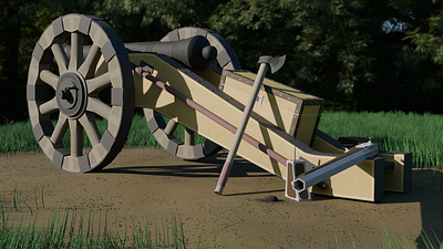 3D Cannon illustration 3d 3d graphics blender design render