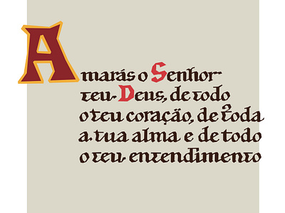 Mandamento Bíblico bíblia caligrafia gótico lettering medieval