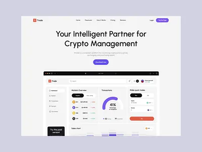 The Xtrade - UI/UX Design for cryptocurrency trading website animation b2b charts crypto crypto platform dashboard minimal platform product design saas trading ui ux web design