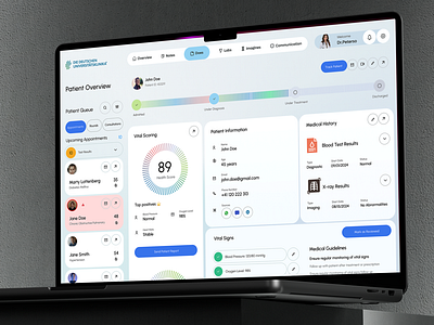 University Hospital Frankfurt - Medical Records dashboard doctor medical medical dashboard medical history ui ui design vital signs