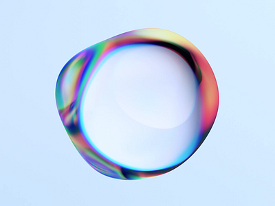 Bubble 3d abstract animation background blender branding bubble clean colorful cover design dispersion endless iridescent liquid loop refraction render shape water