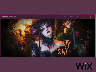 HALLOWEEN WEBSITE TEMPLATE branding design graphic design halloween costumes halloween party halloween supplies halloween website landing page marketing website party website purple ui ux web design webdesign website design website template wix template wix theme wix website