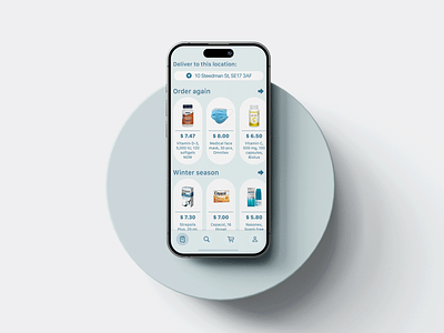 Pharmacy Delivery App branding cart mobile app mobile app design mobile app identity mobile cart mobile ui pharmacy pharmacy app
