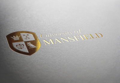 University of Mansfield branding design gold graphic design illustrator logo photoshop ui university