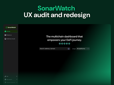 Sonar Watch UX audit and Redesign redesign saas ui uiux user research ux audit web3