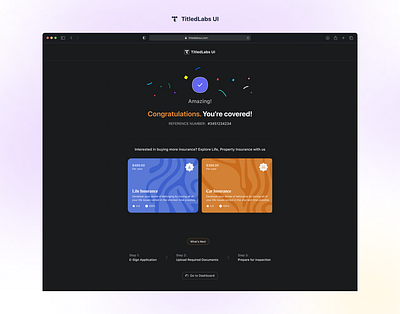 Success page - TitledLabs UI branding design graphic design illustration logo product product design typography ui uidesign