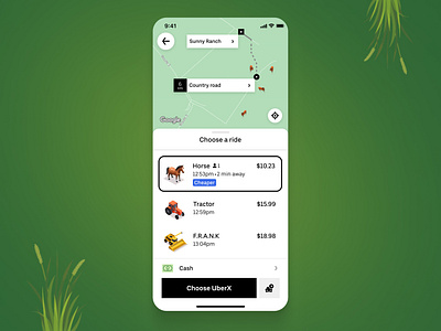 Rural Uber service design club ui
