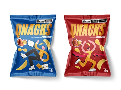 QNACKS - Q10 bag batata brazil design embalagem food graphic design illustration mockup pack package packaging potato product q10 qnacks redesign ruffles snack