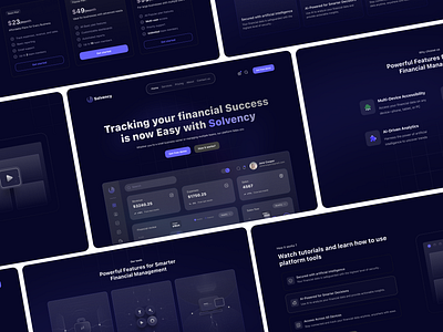 SaaS Dashboard Landing Page – Simplifying Business Metrics 📊✨🎨 dark mode dashboard homepage landing page minimal saas web