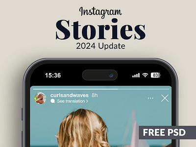 Instagram Stories 2024 - FREE PSD design download free freebie instagram mockup psd social media stories