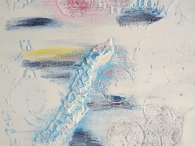 Lake Effect blue cool colors mixed media textured watercolor white winter