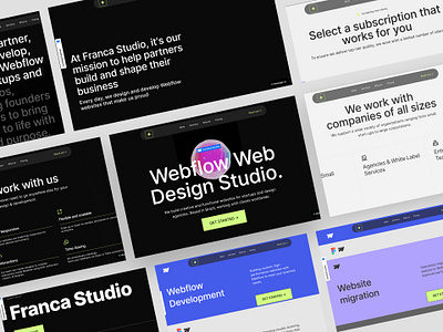 Franca Studio - Webflow Web Design Studio design studio landing page uidesign webdesign webdesign studio webflow webflow design webflow designer webflow development webflow partner