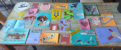 Cards for LuLu activism advocacy artivism collage community dog mixed media social practice