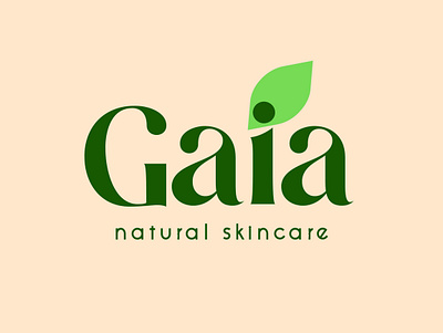 Gaia natural skincare logo branding graphic design logo