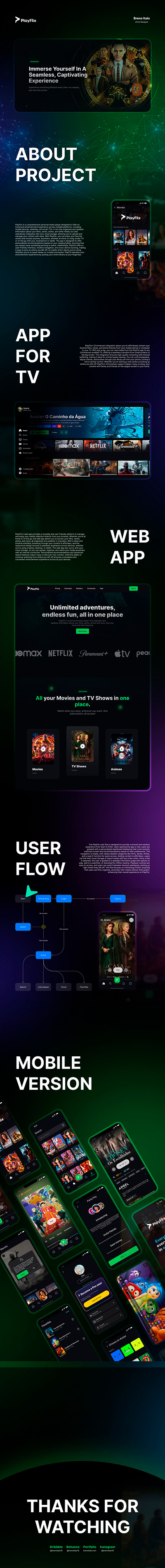 Playflix - UX Project breno brenoitalo brenoitalo16 cloud design disney figma graphic design hbo netflix playflix prime video product design streaming ui uiux user experience ux