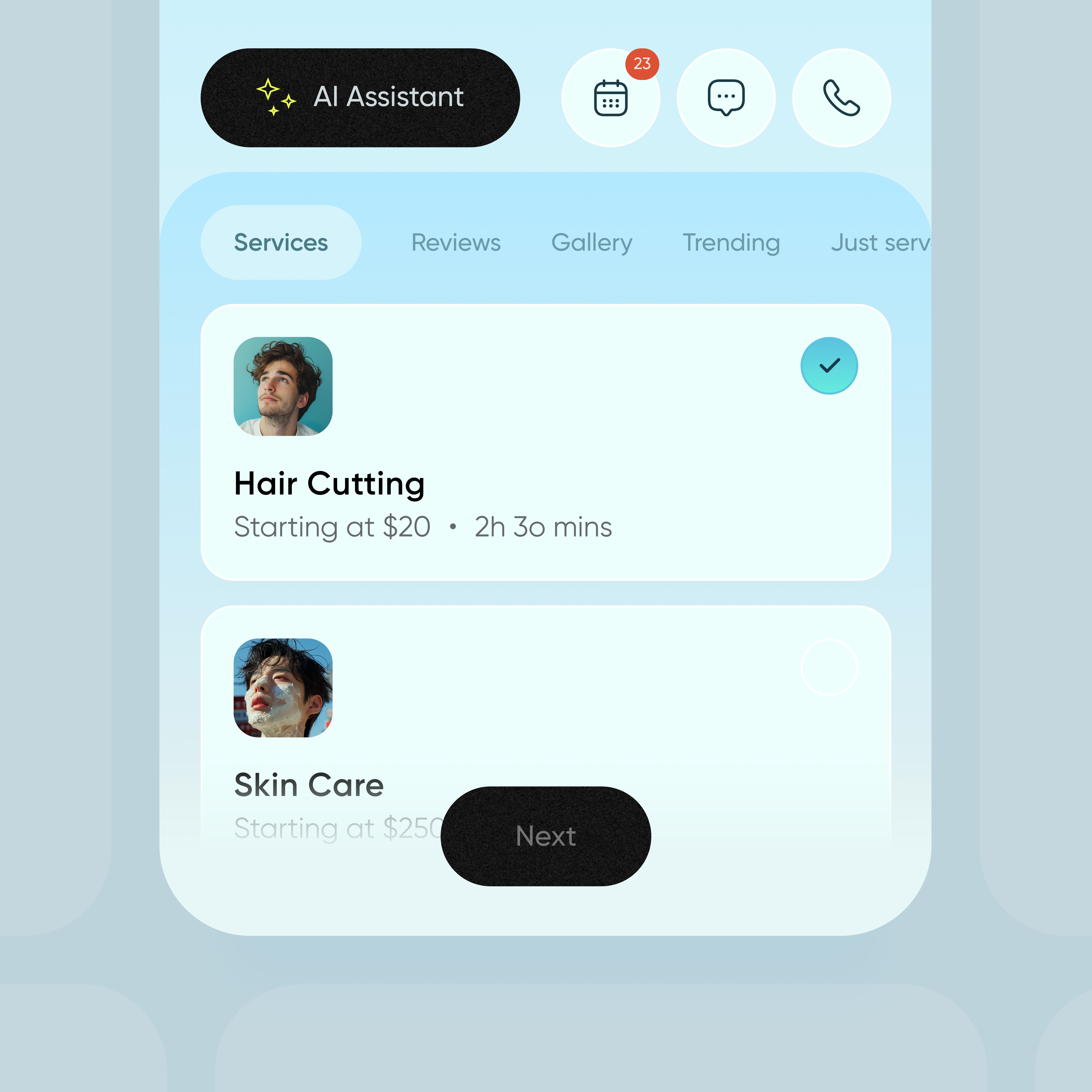 Barber Booking Mobile App Concept by Ahsanul Islam Tapadar on Dribbble
