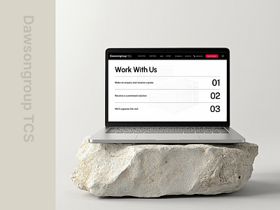 Dawsongroup TCS Website Redesign branding design freezingworks mockup ui ux web design website website design