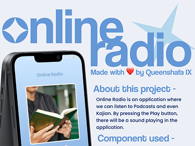 onlineradio. - Android App android app ui figma graphic design kodular poster poster design ui