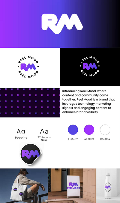 Reel Mood Brand Identity brand identity logo reel mood