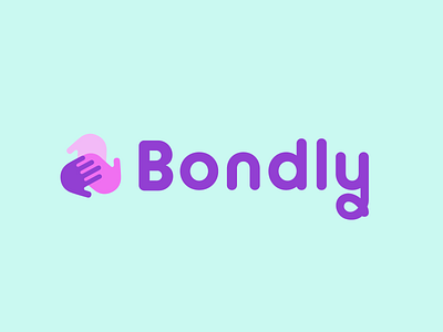 Bondly bold design geometric hands logo logodesign modern social