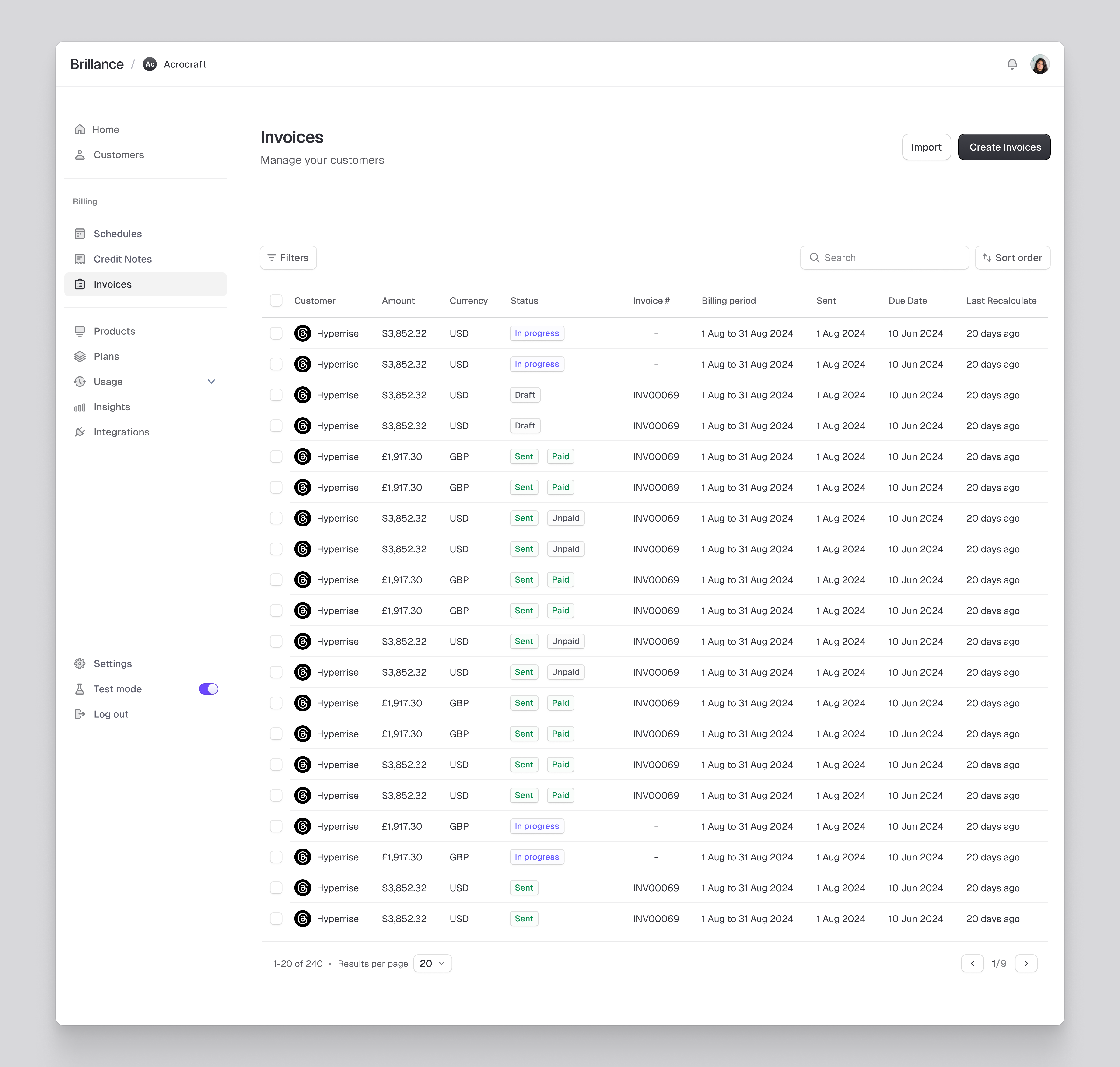 Invoices || Dashboard dashboard product design ui web design