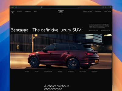 Bentley Website Redesign bentley bentley cars bentley website car car dashboard car design car website car website design electric car hybrid car landing page landing page design luxury website sedan suv vehicle web design website website development website redesign