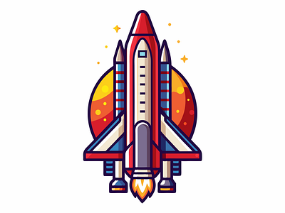 Spaceship Illustration branding design graphic design illustration logo vector