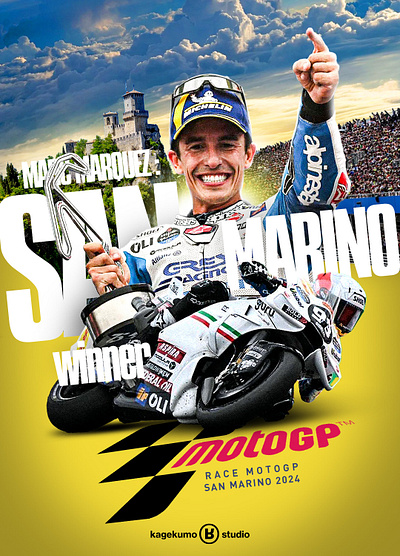 Marc Marquez MotoGP fanmade Poster Design (PSD for Sale) fanmade graphic design motogp photoshop poster