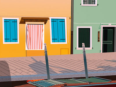 Morning in Burano illustration illustration morning in burano morning in burano art morning in burano draw morning in burano illustration