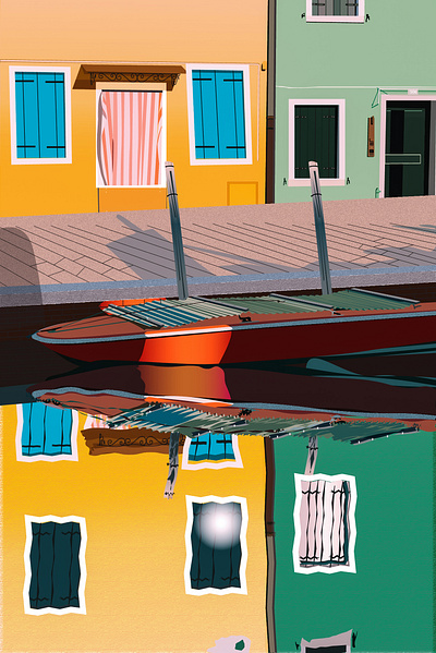 Morning in Burano illustration illustration morning in burano morning in burano art morning in burano draw morning in burano illustration